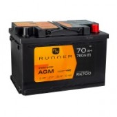 Аккумулятор RUNNER AGM 70R RK700 70Ач 760А обр. пол.