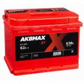 Аккумулятор AKBMAX ST 62L 62Ач 630А прям. пол. Аккумулятор AKBMAX ST 62L 62Ач 630А прям. пол.